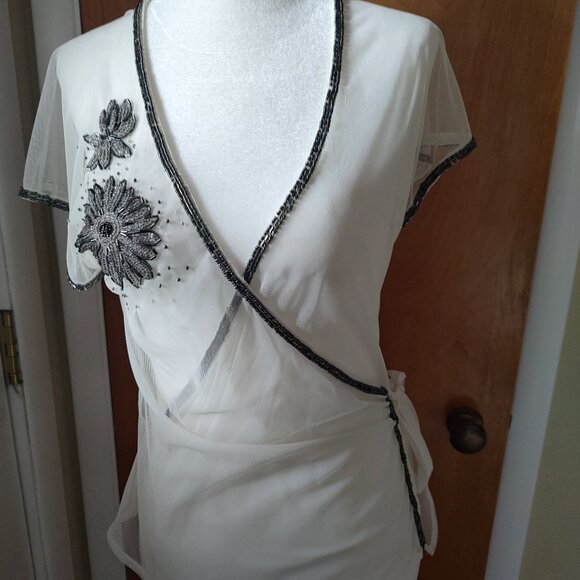 Vintage BCBGMaxazria Beaded Wrap - Picture 1 of 5
